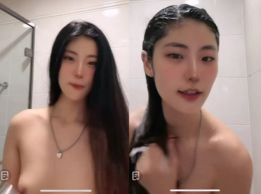 틱톡 라방으로 샤워하다가 꼭노